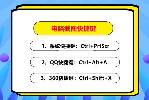 截圖快捷鍵ctrl加什么,截圖快捷鍵